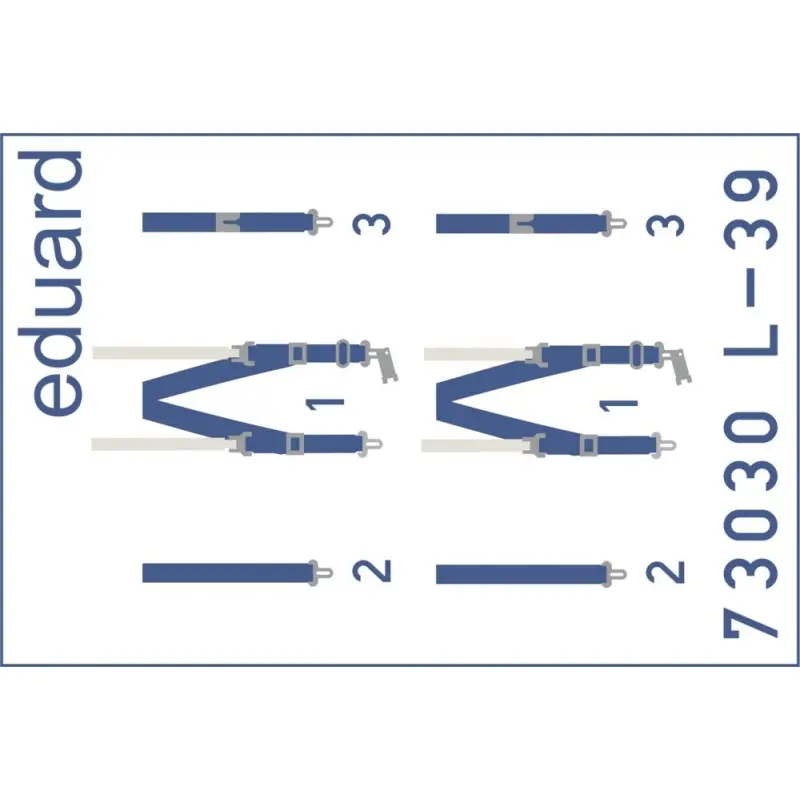 EDUARD 73030 PHOTODECOUPE AVION L-39 SEATBELTS SUPERFABRIC 1/72 (FOR EDUARD KIT) Marque