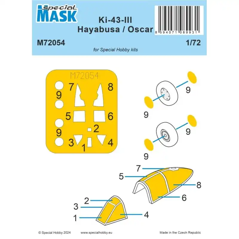 Nouvelle Collection SPECIAL MASK M72054 NAKAJIMA KI-43-III HAYABUSA MASK 1/72