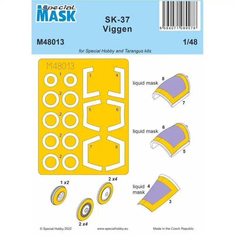 SPECIAL MASK M48012 SK-37 VIGGEN MASK 1/48 Pas Cher
