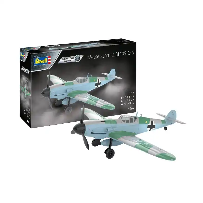 REVELL 03653 MESSERSCHMITT BF109G-6 EASY-CLICK-SYSTEM MAQUETTE REVELL À ENCLIQUETER, PRÉ-PEINTE 1/32 Livraison Express