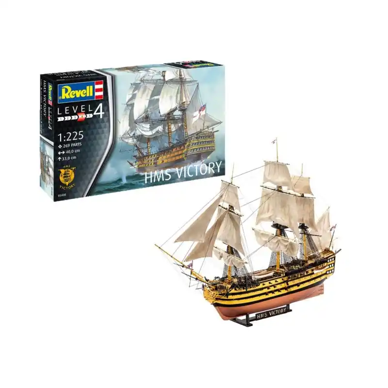 REVELL 65432 MODEL SET HMS VICTORY MAQUETTE REVELL AVEC ACCESSOIRES DE BASE 1/225 Satisfait Ou Remboursé