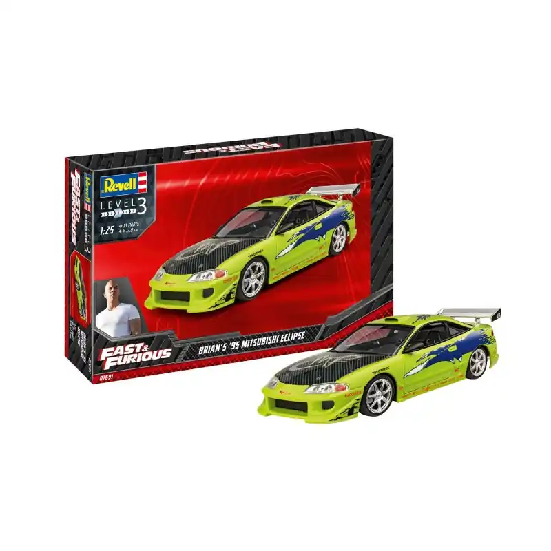 REVELL 07691 FAST & FURIOUS BRIAN‘S 1995 MITSUBISHI ECLIPSE MAQUETTE REVELL 1/25 Offre Du Jour