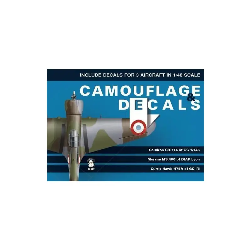 Promotion MMP 180-42131 PUBLICATIONS CAMOUFLAGE AND DECALS CAUDRON CR.714, MORANE MS.406, CURTISS HAWK H75A 1/48