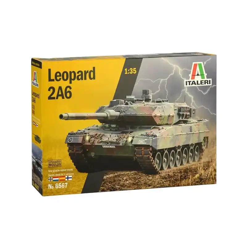 Offre Du Jour ITALERI 6567 MAQUETTE MILITAIRE CHAR LEOPARD 2A6 1/35
