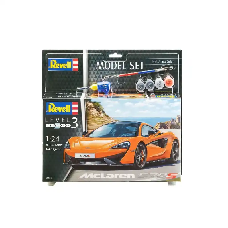 REVELL 67051 MODEL SET MCLAREN 570S MAQUETTE REVELL AVEC ACCESSOIRES DE BASE 1/24 Vente Flash