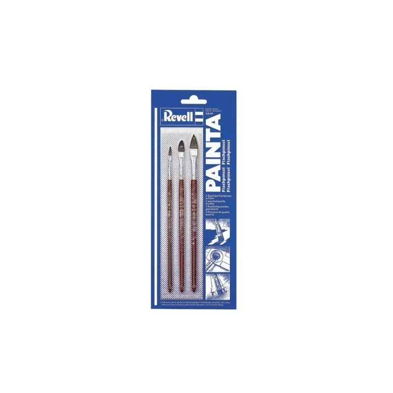Top Vente REVELL 29610 SET DE PRINCEAUX PLATS PINCEAU DE QUALITÉ REVELL