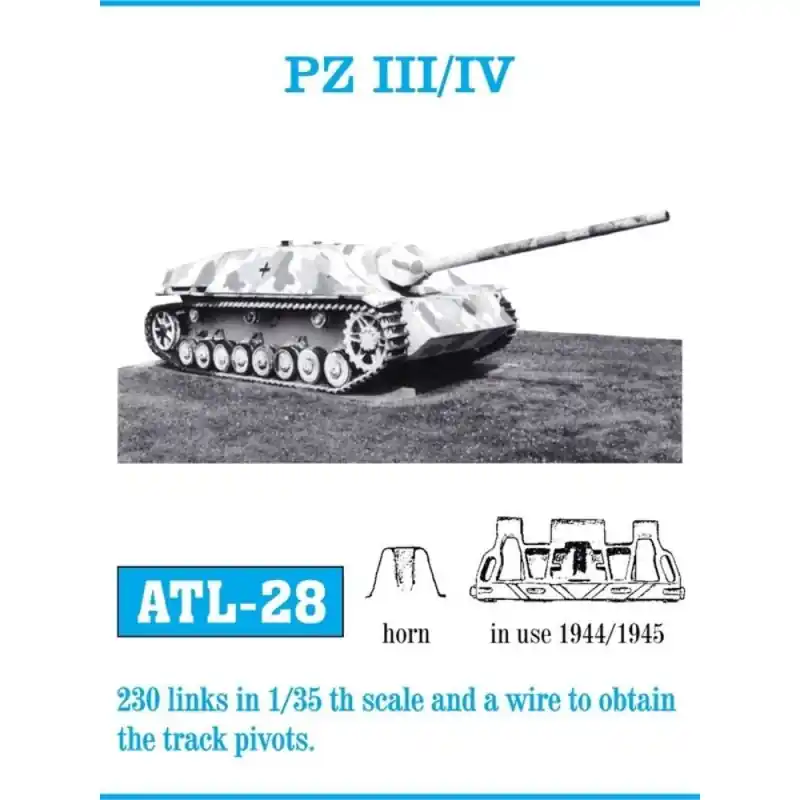 FRIULMODEL ATL-028 ACCESSOIRE MAQUETTE TRACKS FOR PZ.KMPFW III/IV 1/35 Promotion Saisonnière