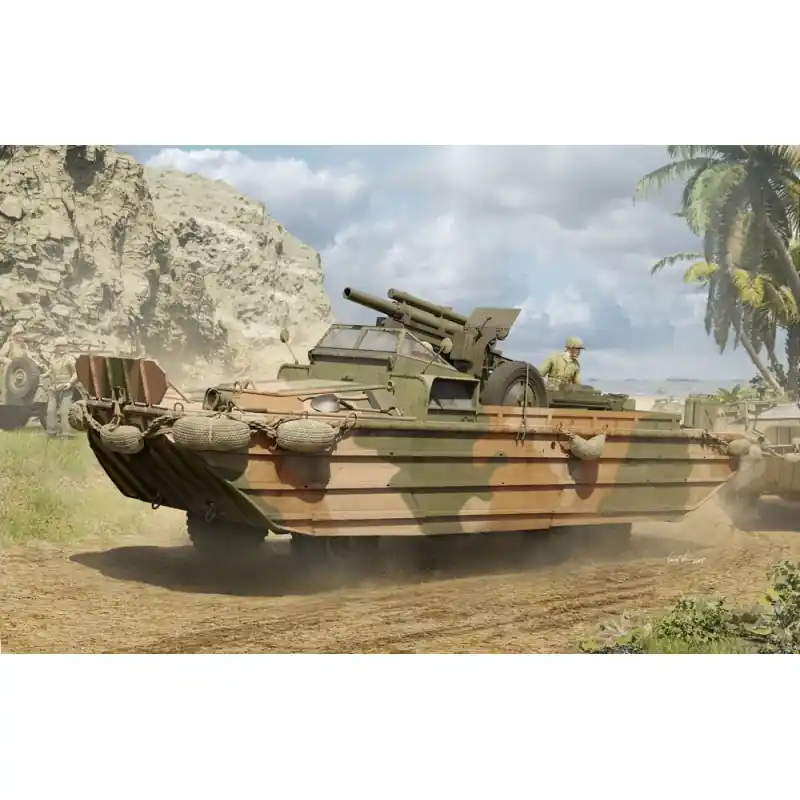 I LOVE KIT 63540 MAQUETTE GMC DUKW-353 WITH 105MM HOWITZER 1/35 Remise