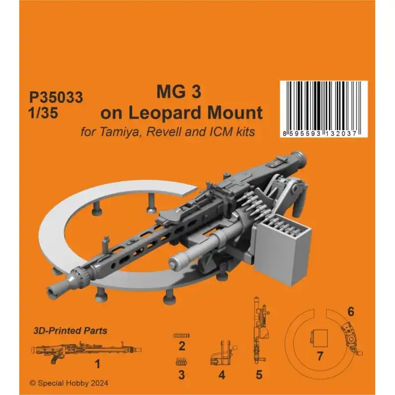 Nouveauté CMK 129-P35033 MG 3 ON LEOPARD MOUNT 1/35 / FORM TAMIYA, REVELL AND ICM KITS