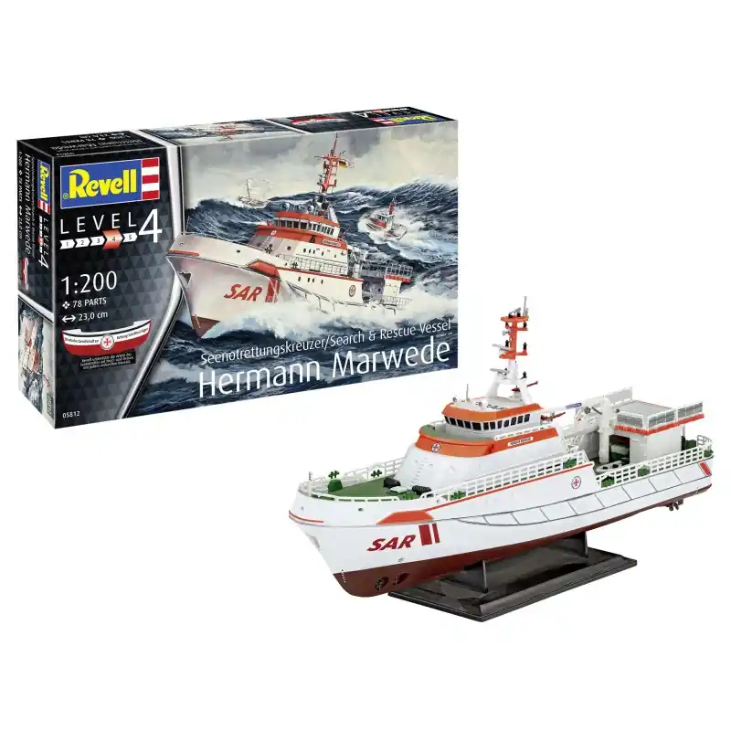 REVELL 05812 MAQUETTE SEARCH & RESCUE VESSEL HERMANN MARWEDE 1/200 Achetez Aujourd'hui