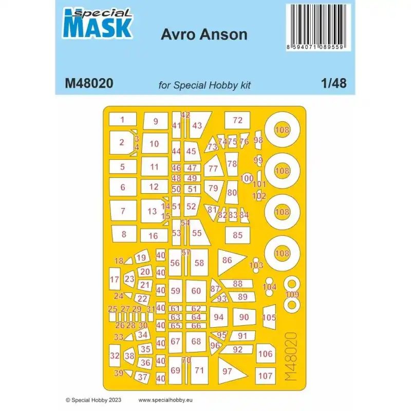Meilleur Prix SPECIAL MASK M48020 AVRO ANSON MASK 1/48