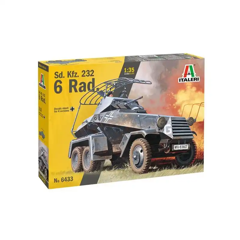 Super Prix ITALERI 6433 MAQUETTE MILITAIRE SD. KFZ. 232 6 RAD. 1/35