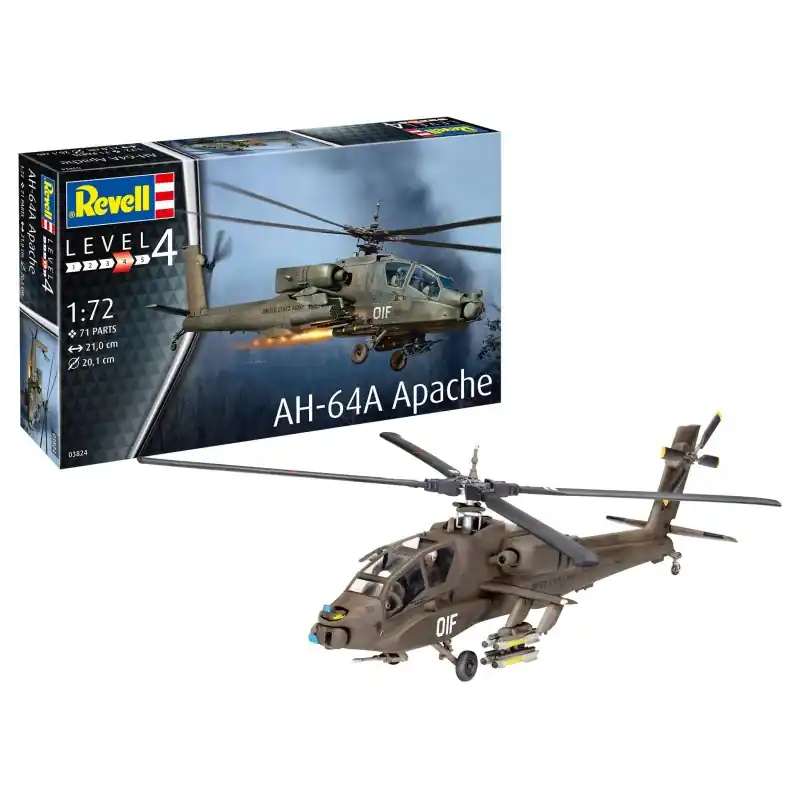 REVELL 03824 AH-64A APACHE MAQUETTE REVELL 1/72 Produit De Marque