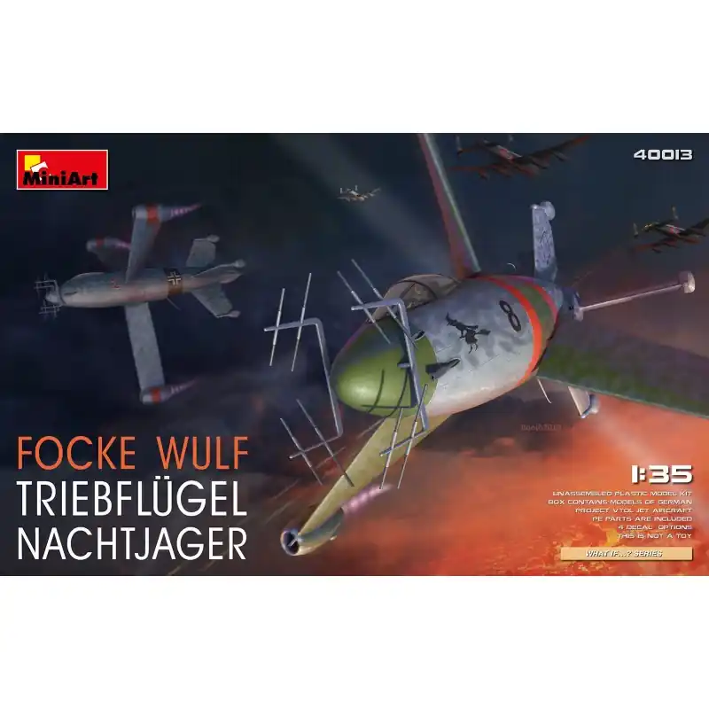 MINIART 40013 MAQUETTE AVION FOCKE WULF TRIEBFLUGEL CHASSEUR DE NUIT 1/35 Prix Réduit