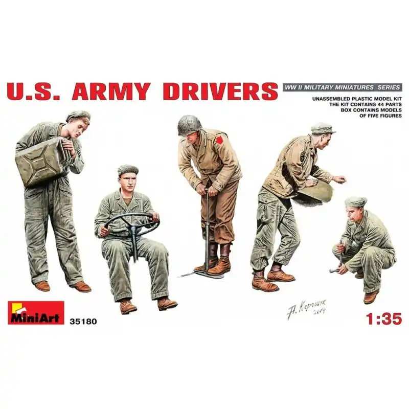 MINIART 35180 PERSONNAGES MILITAIRES CONDUCTEURS US ARMY WWII 1/35 Nouvelle Collection