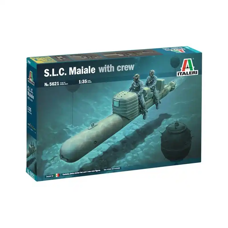 ITALERI 5621 MAQUETTE SOUS MARIN S.L.C. MAIALE WITH CREW 1/35 Pas Cher