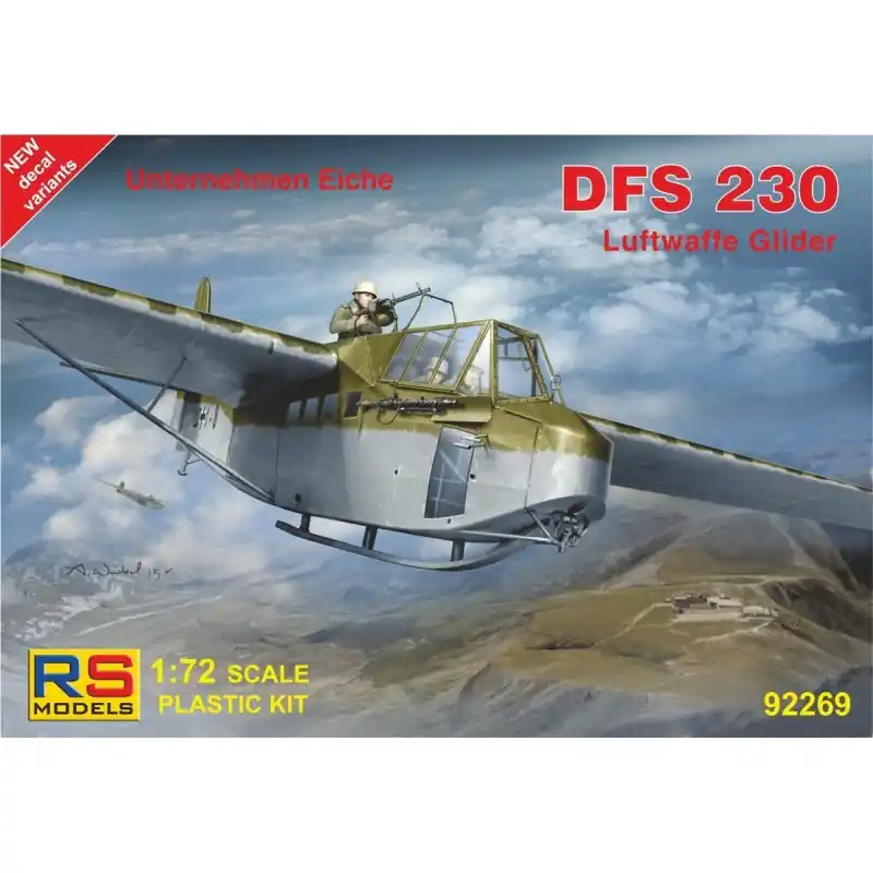 RS MODELS 92269 MAQUETTE DFS-230 "UNTERNEHMEN EICHE" 1/72 (3 decal v. for Luftwaffe) Commander Vite