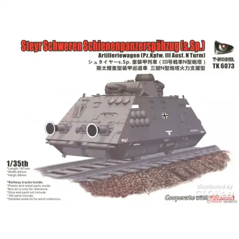 T-MODELS 6073 STEYR SCHWEREN SCHIENENPANZERSPÄHZUG (S.SP) (PZ.KPFW.III AUSF.N TURM 1/35 Produit De Marque