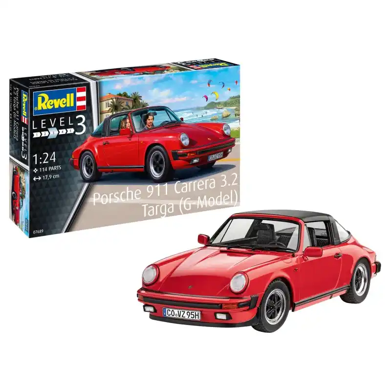REVELL 07689 PORSCHE 911 CARRERA 3.2 TARGA (G-MODEL) MAQUETTE REVELL 1/24 Livraison Express
