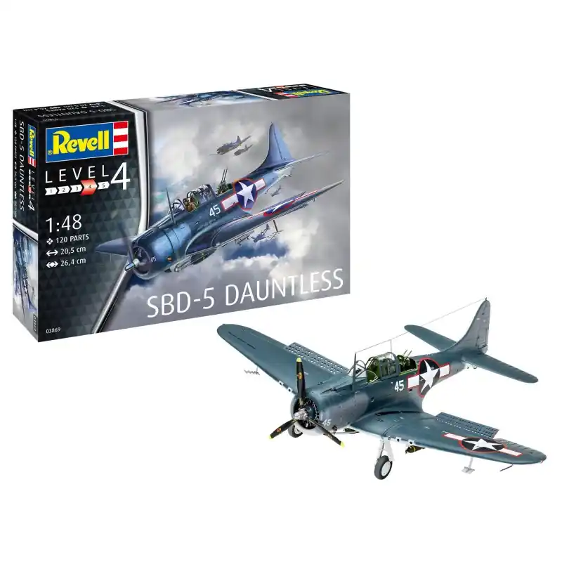 REVELL 03869 SBD-5 DAUNTLESS MAQUETTE REVELL 1/48 Seulement Aujourd'hui