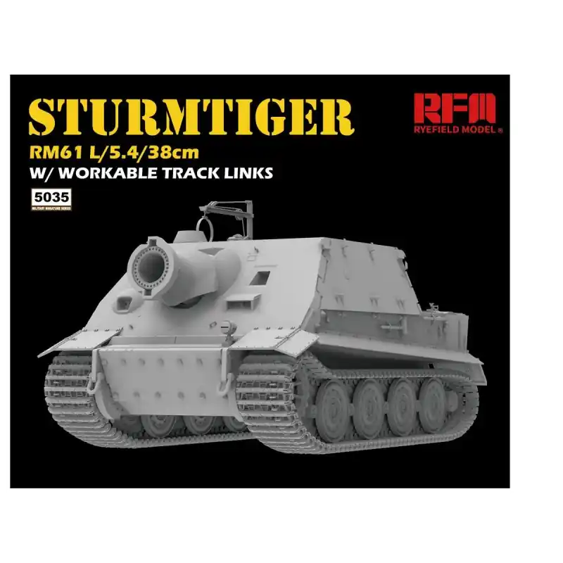 RYE FIELD MODEL 5035 STURMTIGER W/ WORKABLE TRACK LINKS 1/35 Soldes