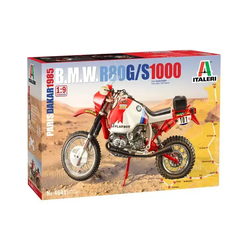 Expédié Aujourd'hui ITALERI 4641 MAQUETTE MOTO BMW R80 G/S PARIS DAKAR 1985 1/9