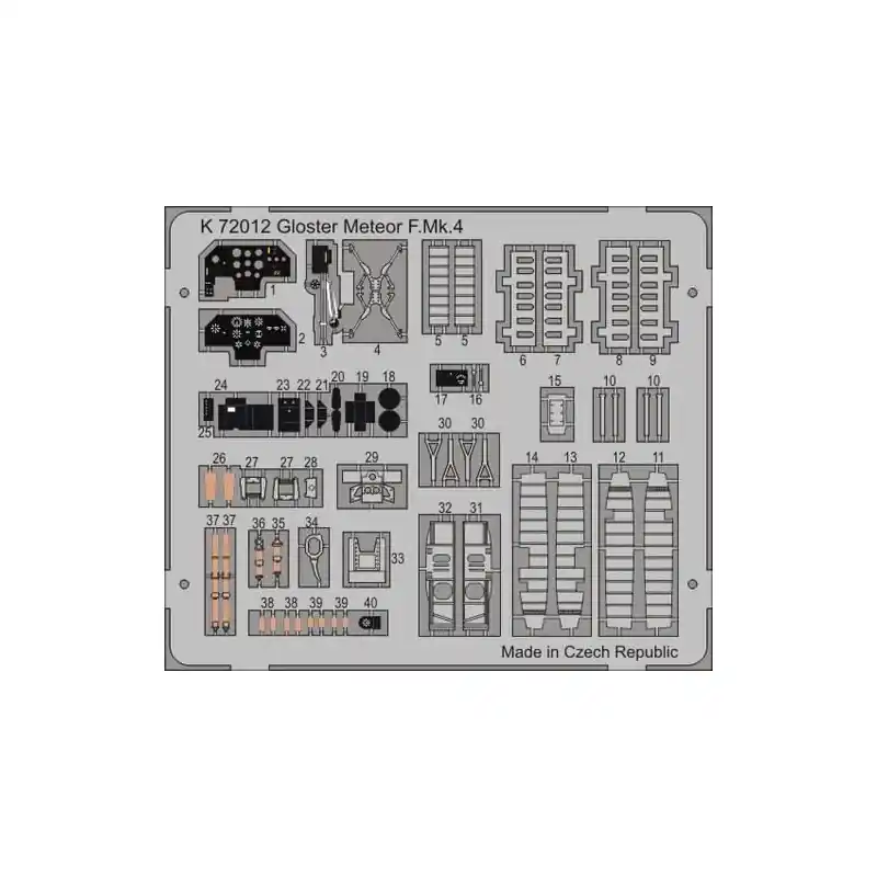 Promotion MPM K72012 PHOTODECOUPE GLOSTER METEOR MK.4 COLOR PHOTO PHOTO-ETCHED PARTS 1/72
