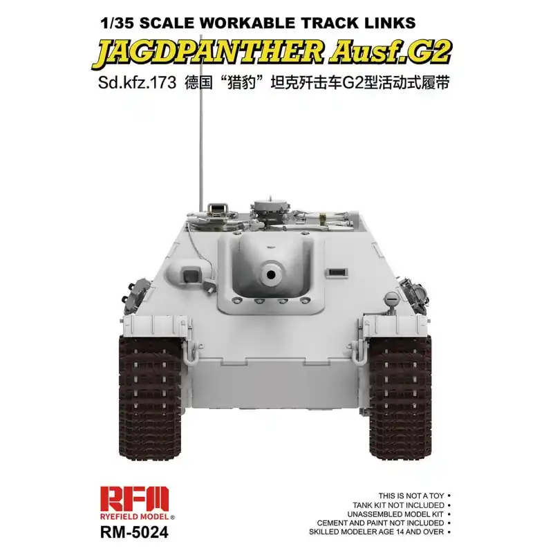RYE FIELD MODEL 5024 WORKABLE TRACK LINKS FOR JAGDPANTHER 1/35 Prix Bas