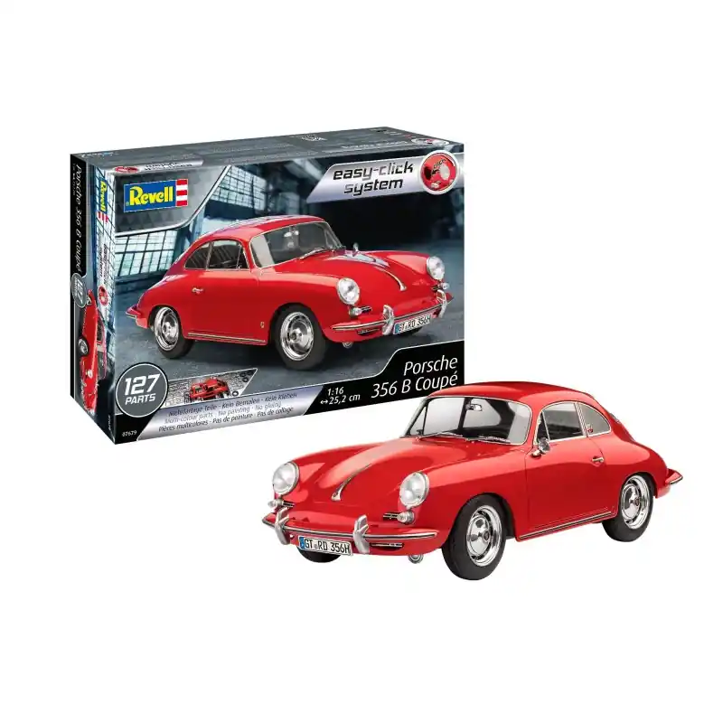 REVELL 07679 EASY CLICK PORSCHE 356 B COUPÉ MAQUETTE REVELL À ENCLIQUETER, PRÉ-PEINTE 1/16 Marque