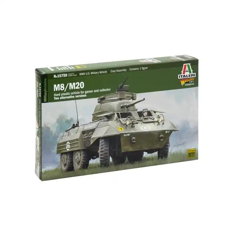 Acheter Direct ITALERI 15759 MAQUETTE MILITAIRE M8 / M20 1/56 28MM