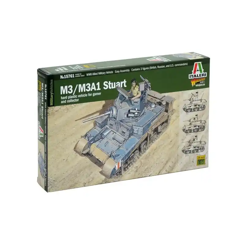 Offre Spéciale ITALERI 15761 MAQUETTE MILITAIRE CHAR LEGER M3/M3A1 STUART 1/56