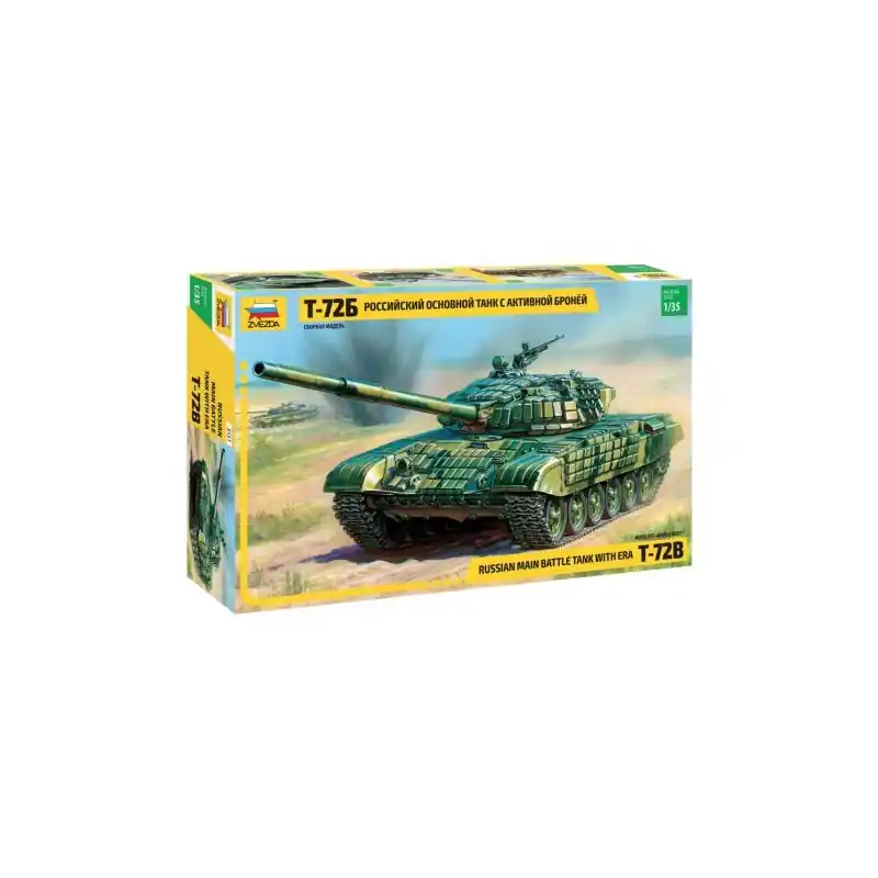 Commande En Gros ZVEZDA 3551 MAQUETTE MILITAIRE CHAR RUSSE T72B + BLINDAGE 1/35