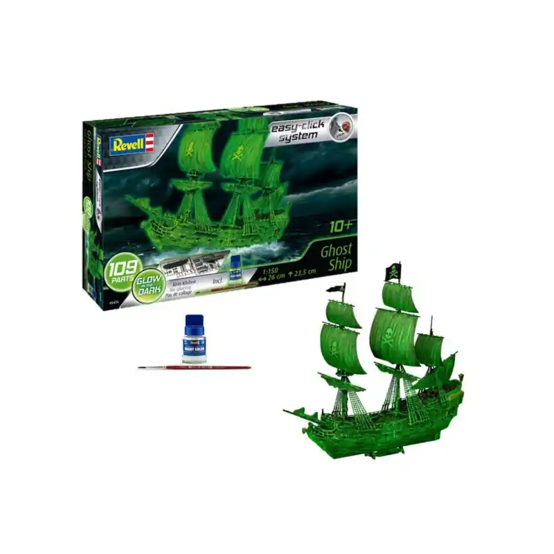 REVELL 05435 BATEAU FANTÔME EASY CLICK (+ PEINTURE PHOSPHO.) MAQUETTE REVELL À ENCLIQUETER 1/150 Dernier Modèle