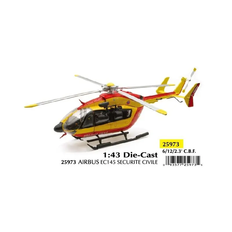 Vente Directe NEWRAY 25973 HELICOPTERE AIRBUS EC145 SECURITE CIVILE 1/43