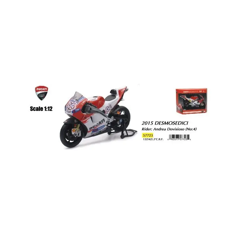 Commander Vite Moto Ducati Desmosedici GP 2015 Dovizioso N.4 1/12