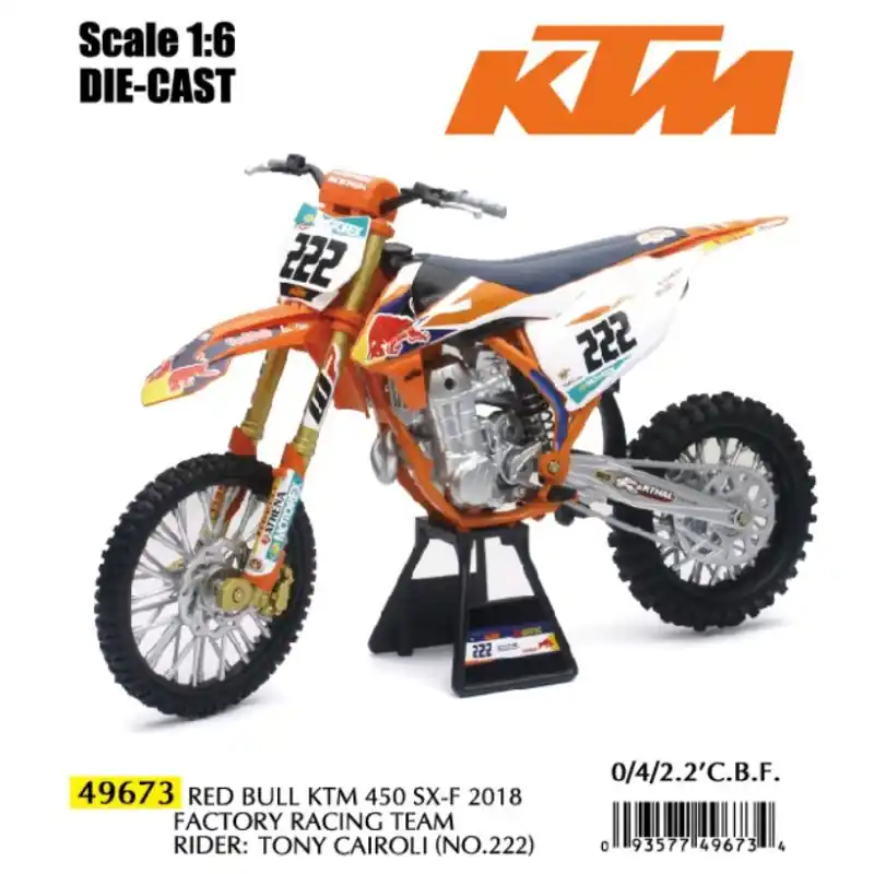 NEWRAY 49673 MOTO KTM 450 SX-F RACING T. CAIROLI N.222 1/6 Promotion