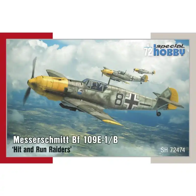 SPECIAL HOBBY 72474 MAQUETTE AVION MESSERSCHMITT BF 109E-1/B "HIT AND RUN RAIDERS" 1/72 Promotion Saisonnière
