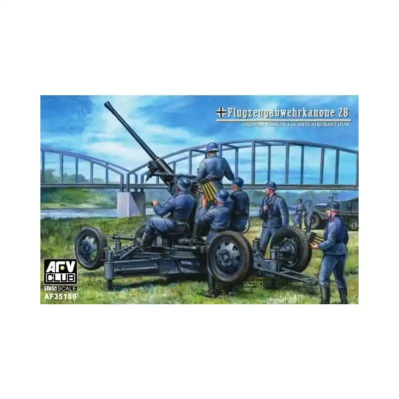 Commander Maintenant AFV CLUB AF35186 MAQUETTE MILITAIRE CANON ANTI-AÉRIEN ALLEMAND FLAK 28 4 CM 1/35