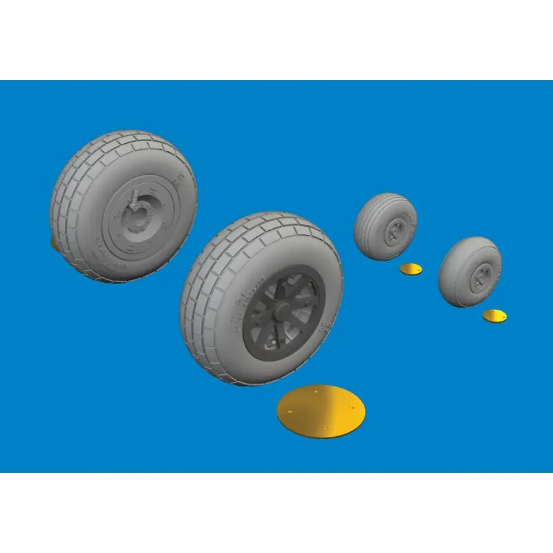 EDUARD 6481136 BRASSIN P-40N WHEELS BLOCK TREAD (FOR EDUARD) 1/48 Meilleur Prix