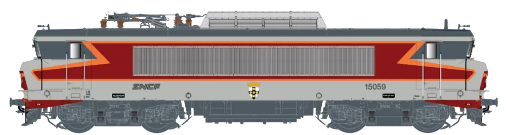 LOCOMOTIVE ELECTRIQUE BB15059 BETON ARZENS GRANDE CABINE LOGO NOUILLE BLASON TOURCOING DEPOT STRASBOURG - DIGITAL SOUND AC3RAILS (A RESERVER) Nouvelle Collection