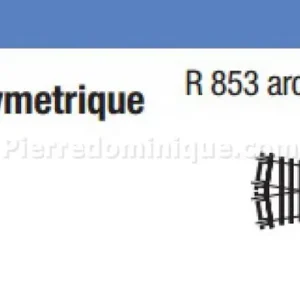 AIGUILLAGE SYMETRIQUE R853 ARC 22.5° ARC 11.25° Expédié Aujourd'hui