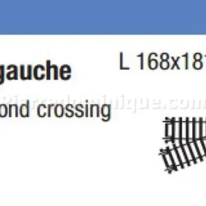 CROISEMENT GAUCHE L168X181mm ANGLE 22.5 Promotion