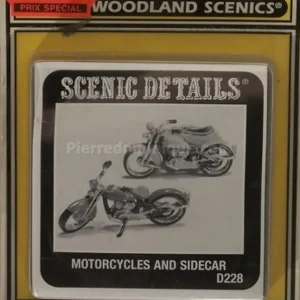 Achat Immédiat KIT EN METAL BLANC 1 MOTO ET 1 SIDECAR