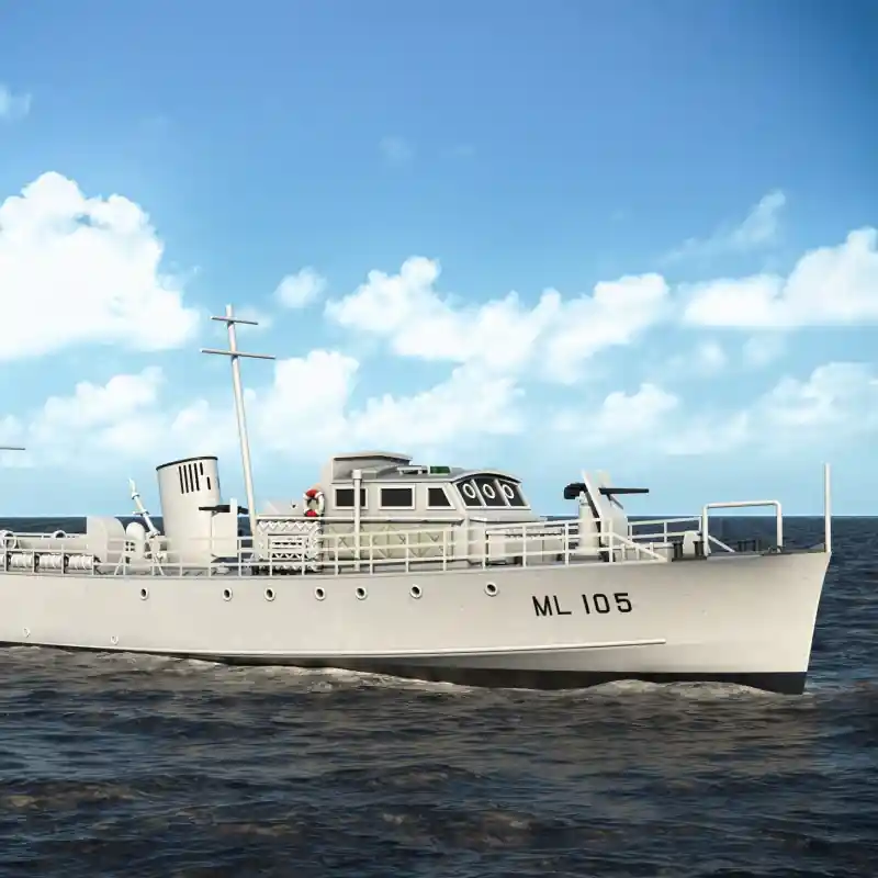 NEW! Black Cat Models 350025a British Royal Navy Fairmile A Type Motor Launch (3D-Printed) Nouveauté