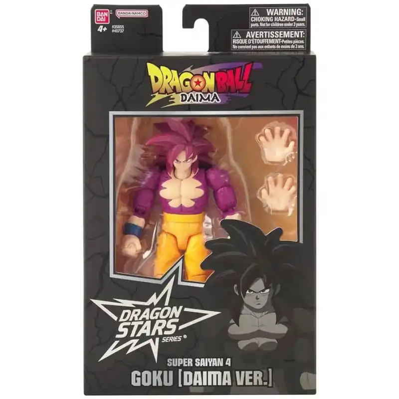 NEW! Bandai DB40737 Dragon Ball Dragon Stars - Super Saiyan 4 Goku (Daima Version) Nouvelle Collection