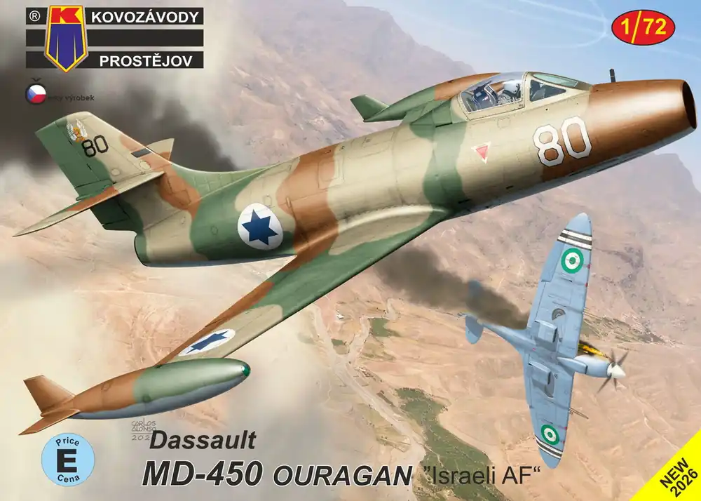 Kovozavody Prostejov 72530 Dassault MD-450 Ouragan - Israel Air Force Authentique
