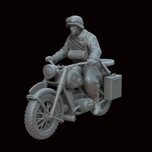 White Stork Miniatures M72002 BMW R75 With German Soldier Super Prix