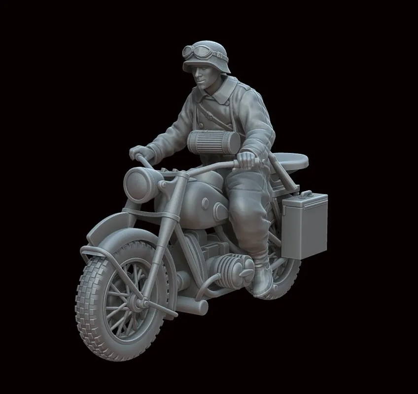 White Stork Miniatures M72002 BMW R75 With German Soldier Super Prix