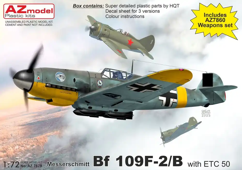 Soldes AZ-Model 7879 Messerschmitt Bf 109F-2/B With ETC 50