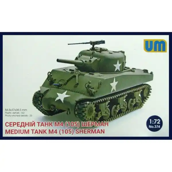 Vente Flash Unimodels 374 Sherman M4 (105mm)